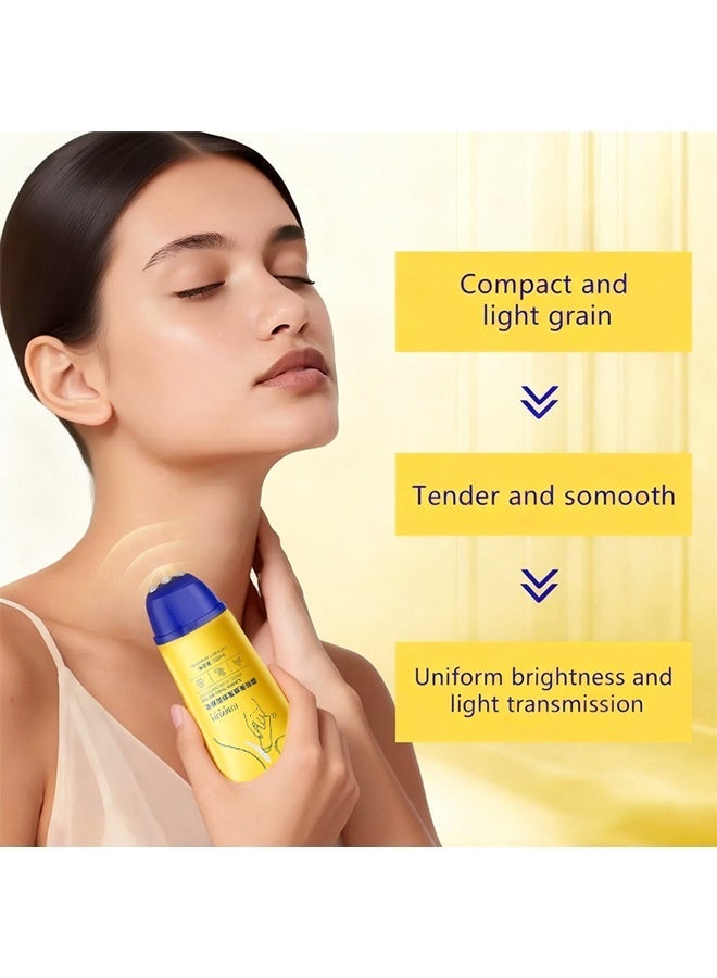 HUNMUI Peptide Light Wrinkle Tightening Neck Cream-150ml Neck Cream With Roller, Neck Tightening Treatment, Anti-aging Firming Lifting Neck Cream, Hyaluronic Acid Reduces Wrinkles, Suitable For Crepey Skin Body Care, Smooths Wrinkles & Fine Lines - Image 4